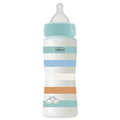 Пляшечка Chicco Well-Being Colors 4м+ 330 мл м'ятна (28637.21)