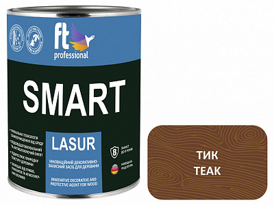 Захисний засіб FT Professional SMART LASUR тик шовковистий мат 0,9 л