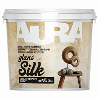 Декоративне покриття Aura Мокрий шовк Silk Glans 5 л 5,95кг