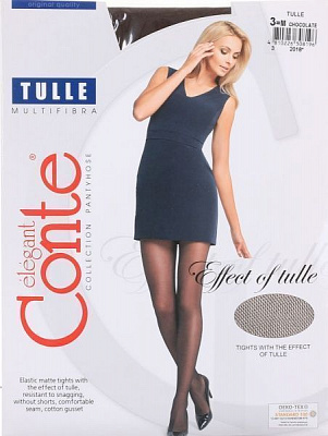Колготки женские Conte Tulle 30 den р. 3 шоколадный 1 шт. 