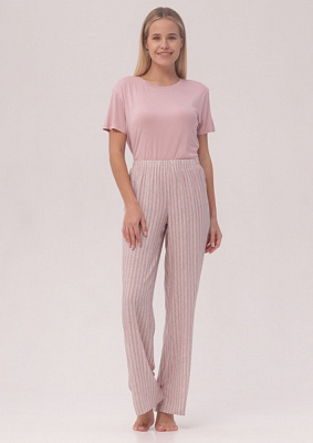 Брюки домашние Roksana Nika №1325/67003 р. 44 розовый с принтом