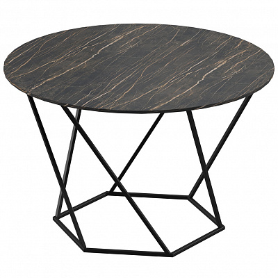 Стол журнальный Aqua Rodos Лінт NAMIBIA BLACK 450мм черный/черный