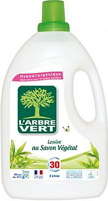 Гель для машинной стирки L'Arbre Vert Мыло 30 cтирок 2 л