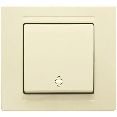 Выключатель проходной одноклавишный Gunsan Moderna без подсветки 16 А 250В IP20 кремовый MD 29 12 107