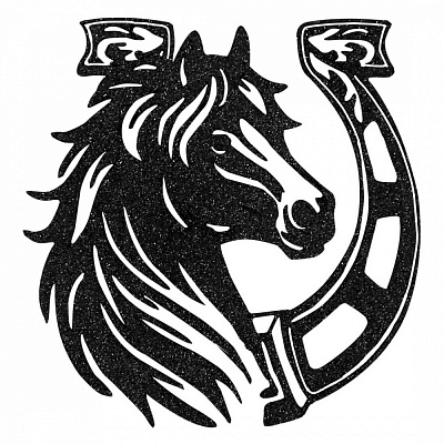 Підвіска MIS LT Кінь-підкова 12 см чорний