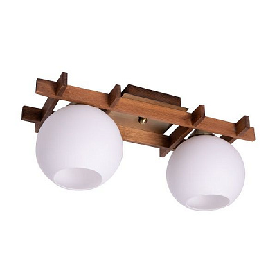 Люстра потолочная Altalusse 2x40 Вт E27 античная бронза/орех INL-3089C-02 