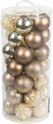 Набор елочных шаров 25IPC-13 шампань d 70 мм 35 шт./уп.