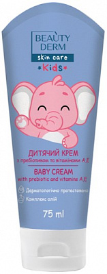 Крем дитячий Beautyderm універсальний з пребіотиком та вітамінами А,Е 75 мл