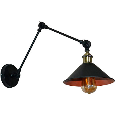 Бра Геотон НББ 02-60-978 ЛС 1098Б-210 1x60 Вт E27 черный 48011 