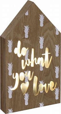 Декор настенный LED do what you Love 29,7x17 см 