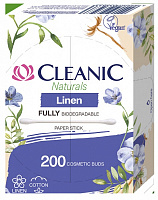 Ватні палички Cleanic Naturals Linen паперовий стік 200 шт. (коробка)