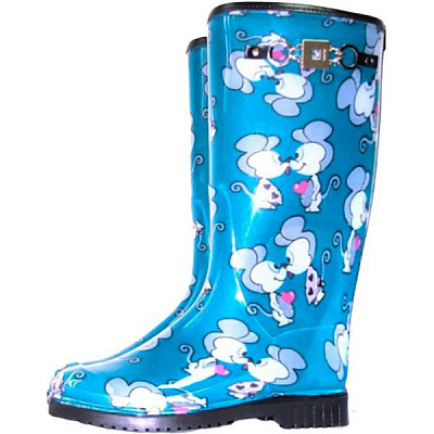 Сапоги резиновые Alisa Line р. 39 синие с принтом