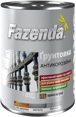 Ґрунтовка Fazenda ГФ-021 сірий глянець 0,9кг