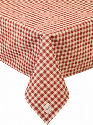 Скатертина Lucy Бордо клітинка 133x110 см червоний La Nuit