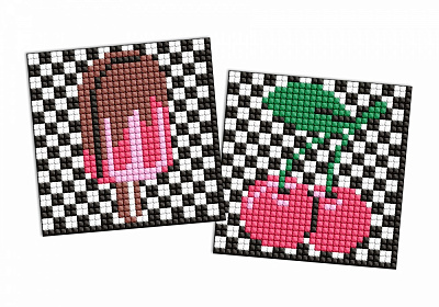 Алмазная мозаика на магните - Вишня и лёд, набор из 2 шт. Ideyka