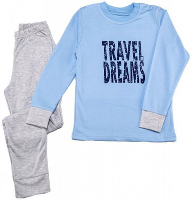 Піжама дитяча Фламінго р.128 блакитний 249-212