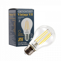 Лампа светодиодная Светкомплект Vintage VII FL A60 8 Вт E27 3000 К 220 В прозрачная 