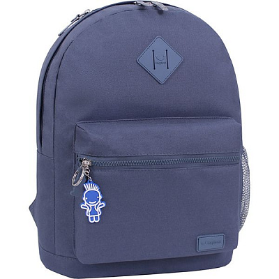 Рюкзак молодіжний Bagland з капюшоном Hood W/R 17 л 54466 сірий/квіти рожеві 458