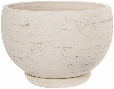 Горшок шамотный Шар №5 139 круглый 18,2л кремовый 