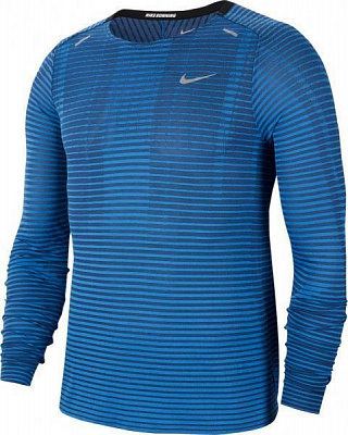 Футболка Nike M NK TECHKNIT ULTRA LS CJ5346-402 S голубой