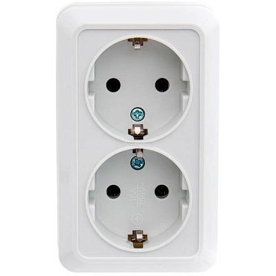 Розетка подвійна UP! (Underprice) білий BD-SCP.MZ20G2WG-WH