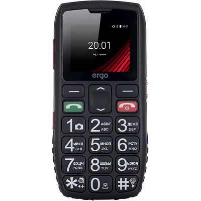 Телефон мобильный Ergo F184 Respect Dual Sim black