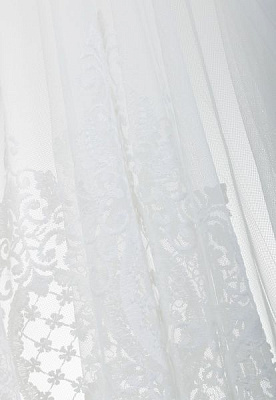 Тканина тюлева Scarlett Samoa 747201/12 вишивка вензель на сітці 285 см білий