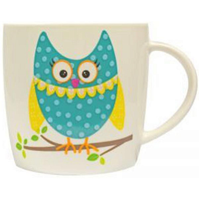 Кружка порцелянова Сова блакитна 320 мл