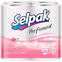 Туалетная бумага Selpak Perfumed Powder Scented трехслойная 8 шт.