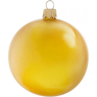 Шарик новогодний оранжевый 80 мм