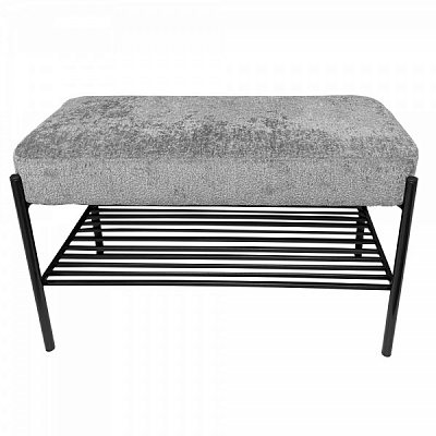 Банкетка Биатрис серый верх 350x740x450 мм / черный 