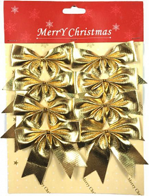 Декорація новорічна Бант 7,5 см 8 шт W20-C3040C/1
