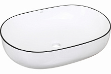 Умывальник EGO BLACK LINE на столешницу овальный 60х41,5х13,5 см