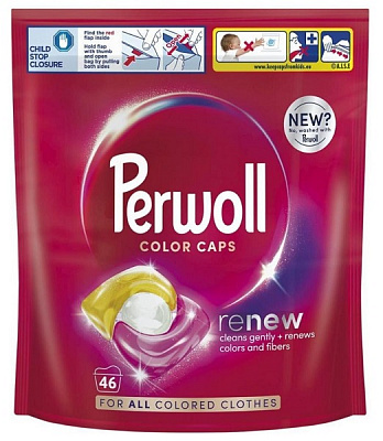 Капсулы для машинной стирки Perwoll для цветных вещей дой-пак 46 шт.