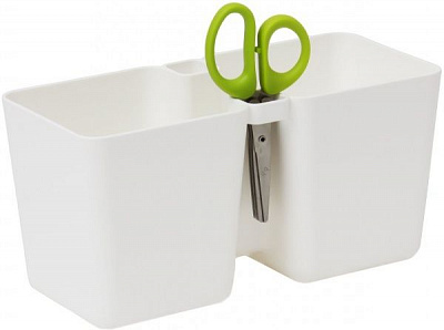 Горщик пластиковий Prosperplast Cube прямокутний 2,5л білий (19509-449)