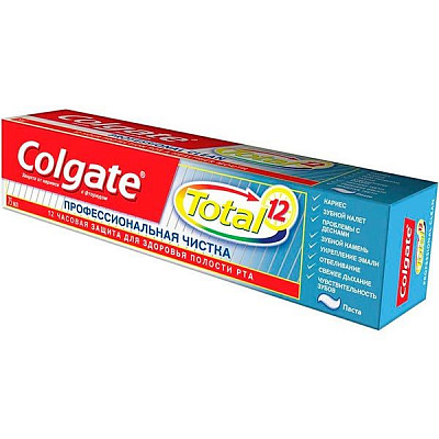 Зубная паста Colgate Total 12 Профессиональная чистка антибактериальная 75 мл