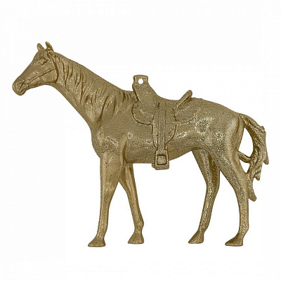 Прикраса новорічна MIS LT Кінь 10 см золотий