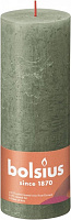 Свеча Рустик столбик SHINE 190/68 олива Bolsius
