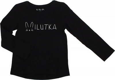 Футболка с длинным рукавом 5.10.15. для девочки 3H3923 р.92 черный 