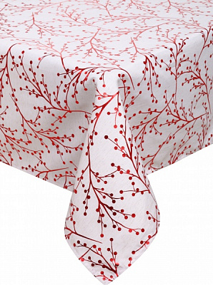 Скатерть Veronika 140x180 см белый с рисунком Luna 