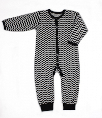 Комбінезон унісекс Маленькие люди Зигзаги р.86 чорний