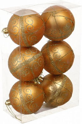 Набір ялинкових куль Комплект № 25 d 70 мм 6 шт./уп.