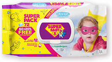 Дитячі вологі серветки Super Baby SuperPack sensetive ромашка та алоє 72 шт.