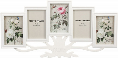 Коллаж Семейное Дерево 5 фото 10x15 см белый 