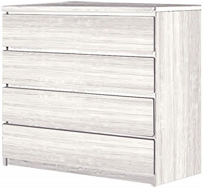 Комод МФ МОДЕРН Сириус 8КМ3 750х390х790 аляска/аляска 