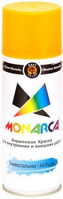 Краска MONARCA аэрозольная универсальная RAL 1003 желтый глянец 270 г