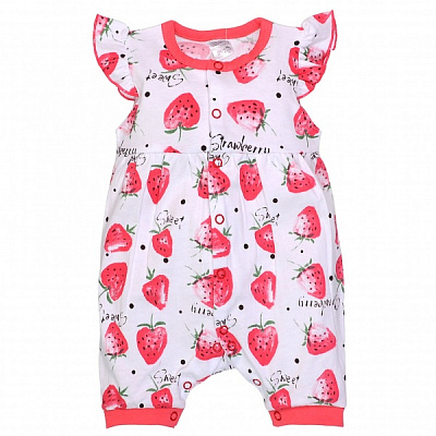 Напівкомбінезон для дівчинки Татошка р.68 білий із принтом 1601261клб