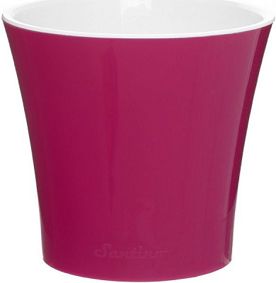Горщик пластиковий Santino Арте круглий 1,2л ліловий/білий