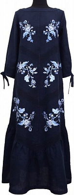 Платье Галерея льна Эсмеральда р. 52 темно-синий 0975/52/1367 