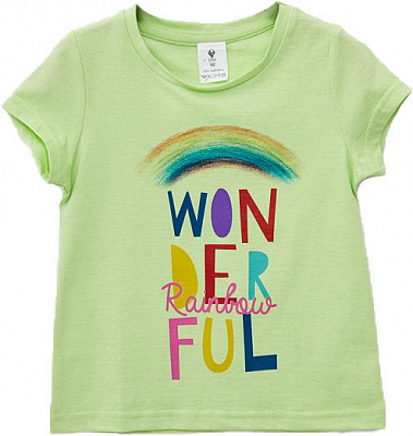 Футболка для девочек Роза р.92 фисташковый 201018 